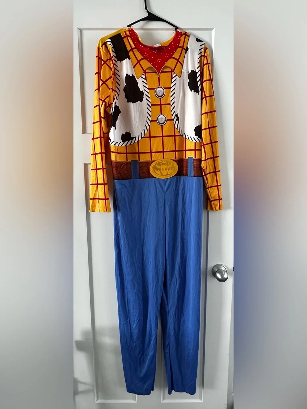Spirit Halloween Costume , Adult Woody Jumpsuit Costume - Toy Story L/XL. - Picture 3 of 9
